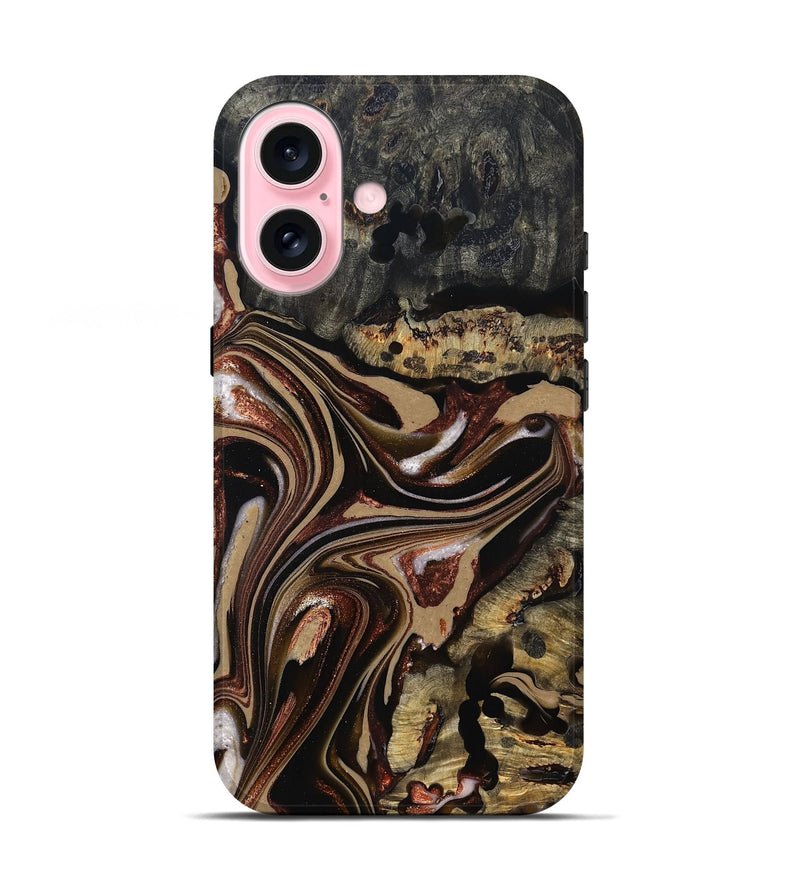 iPhone 17 Wood Live Edge Phone Case - Lilly (Red, 822957)