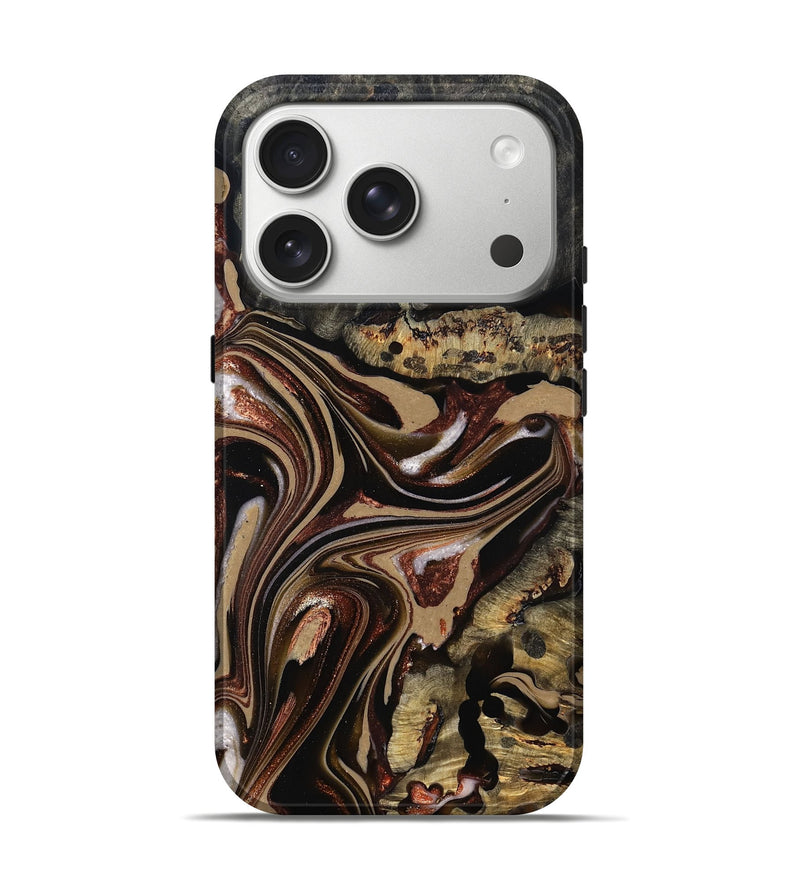 iPhone 17 Pro Wood Live Edge Phone Case - Lilly (Red, 822957)