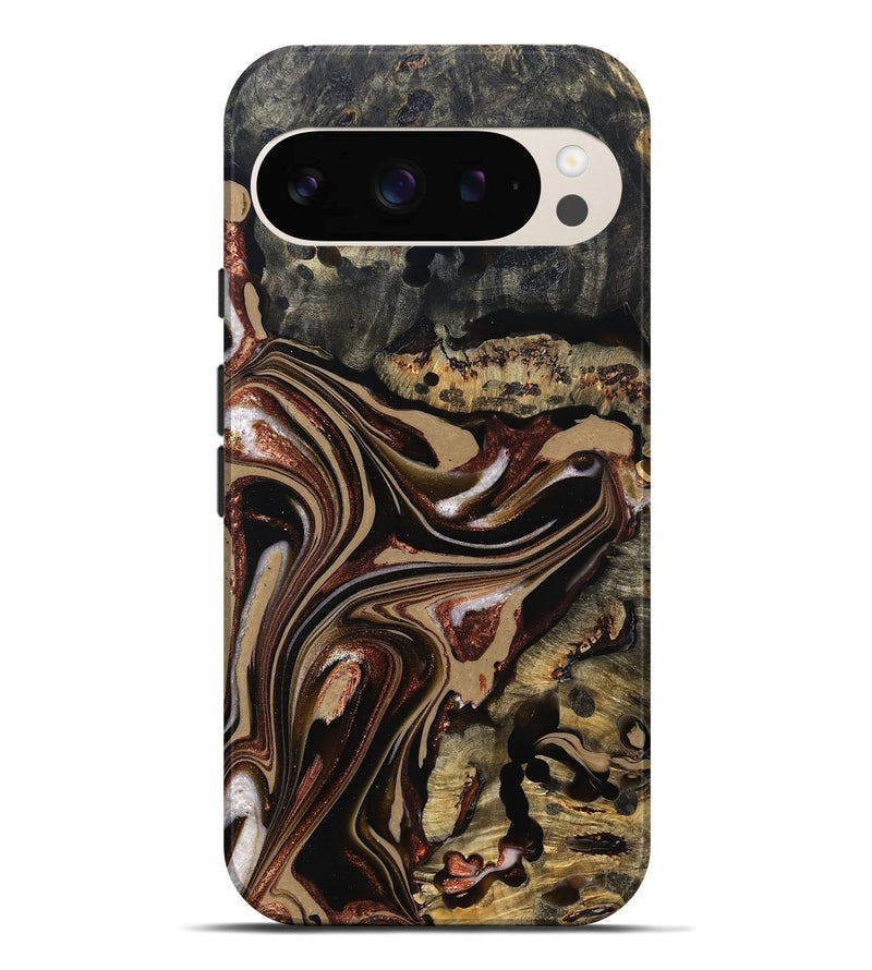 Pixel 9 Pro XL Wood Live Edge Phone Case - Lilly (Red, 822957)