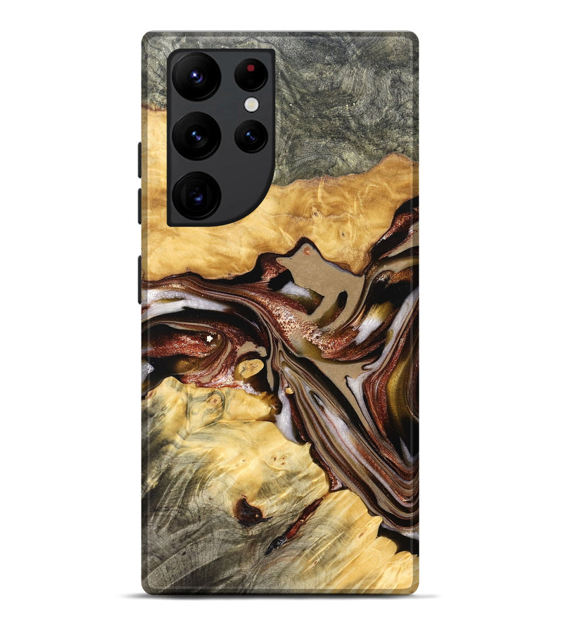 Galaxy S22 Ultra Wood Live Edge Phone Case - Millie (Red, 822959)
