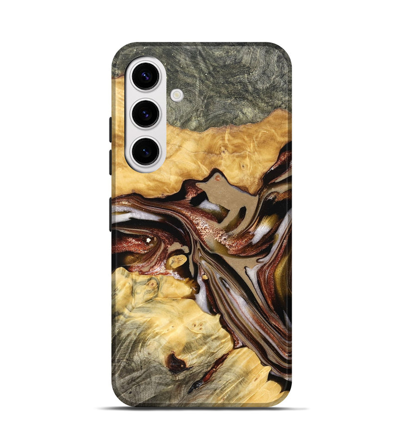 Galaxy S25 Wood Live Edge Phone Case - Millie (Red, 822959)