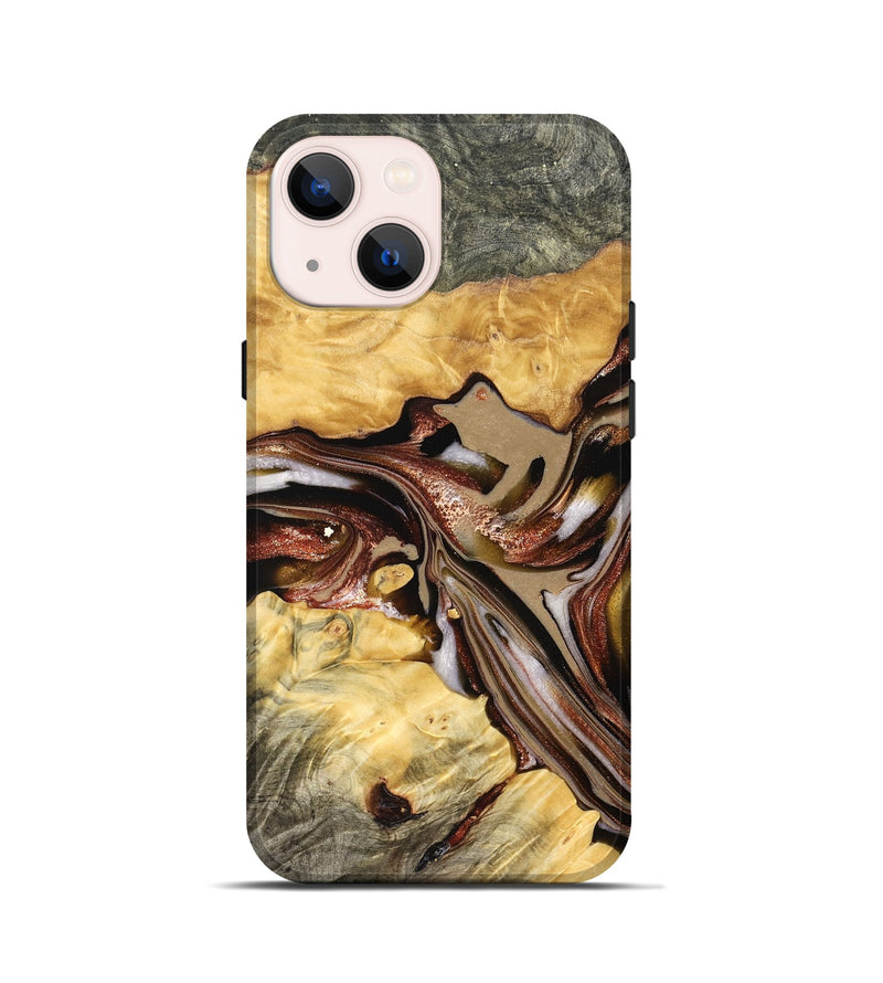iPhone 13 mini Wood Live Edge Phone Case - Millie (Red, 822959)