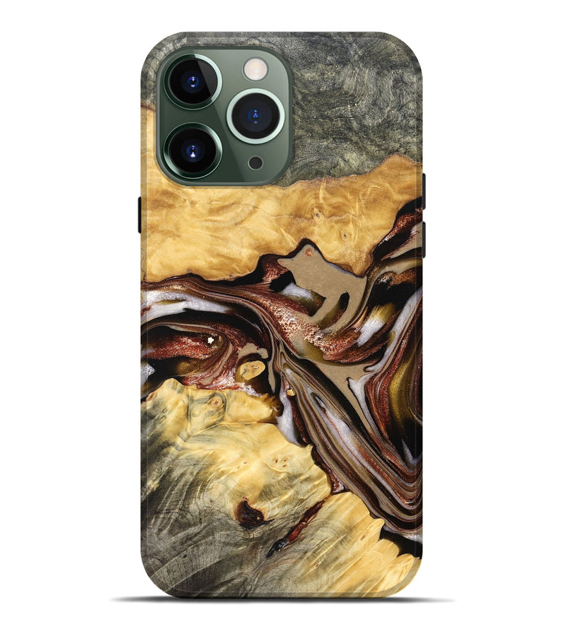 iPhone 13 Pro Max Wood Live Edge Phone Case - Millie (Red, 822959)