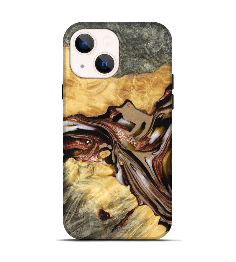 iPhone 14 Wood Live Edge Phone Case - Millie (Red, 822959)