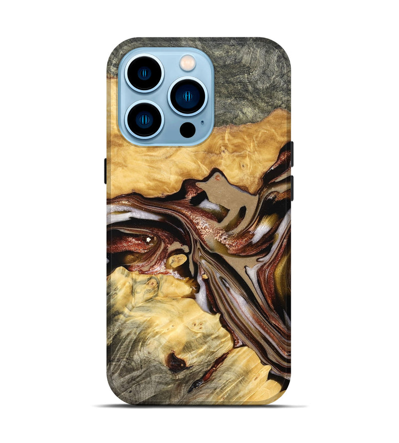 iPhone 14 Pro Wood Live Edge Phone Case - Millie (Red, 822959)