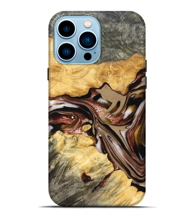 iPhone 14 Pro Max Wood Live Edge Phone Case - Millie (Red, 822959)