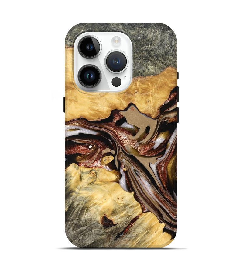 iPhone 15 Pro Wood Live Edge Phone Case - Millie (Red, 822959)