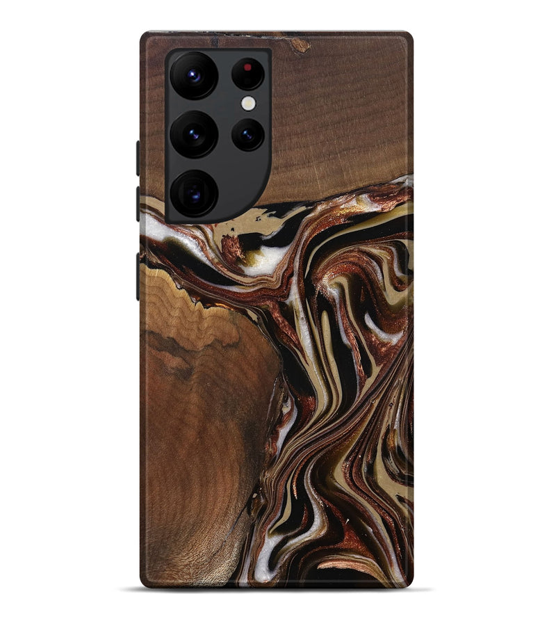 Galaxy S22 Ultra Wood Live Edge Phone Case - Kevin (Red, 822960)