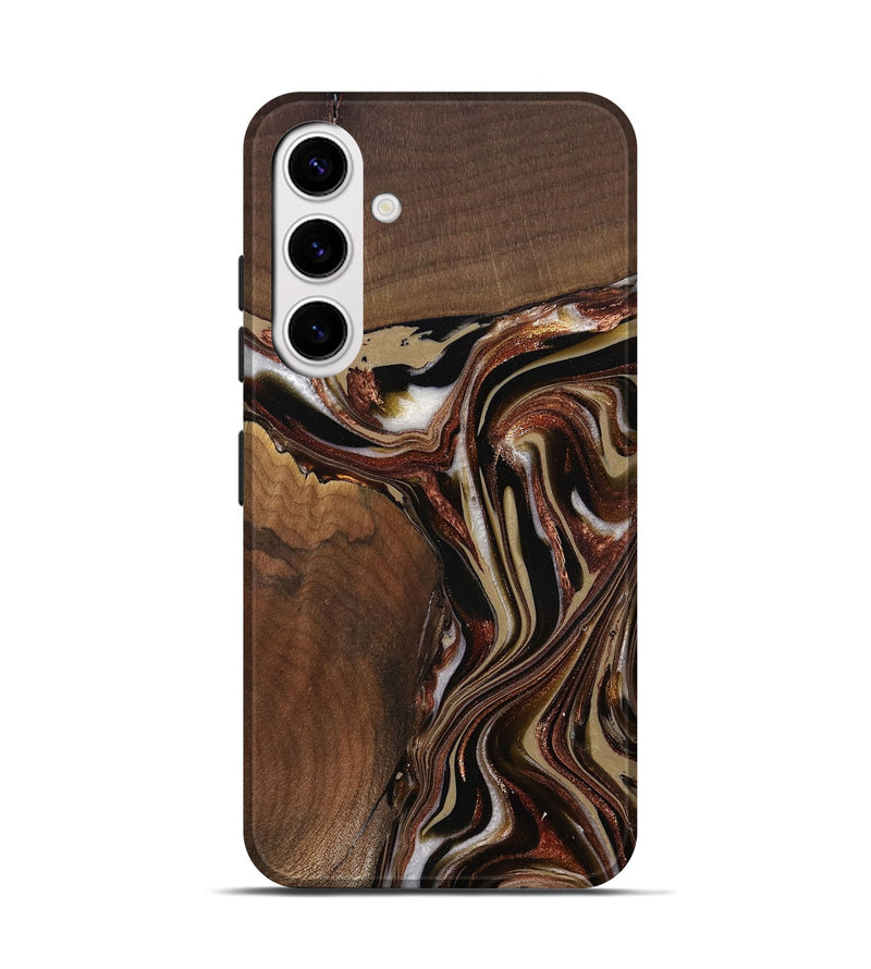 Galaxy S25 Wood Live Edge Phone Case - Kevin (Red, 822960)