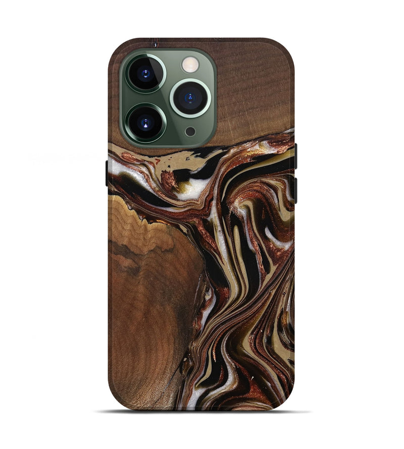iPhone 13 Pro Wood Live Edge Phone Case - Kevin (Red, 822960)