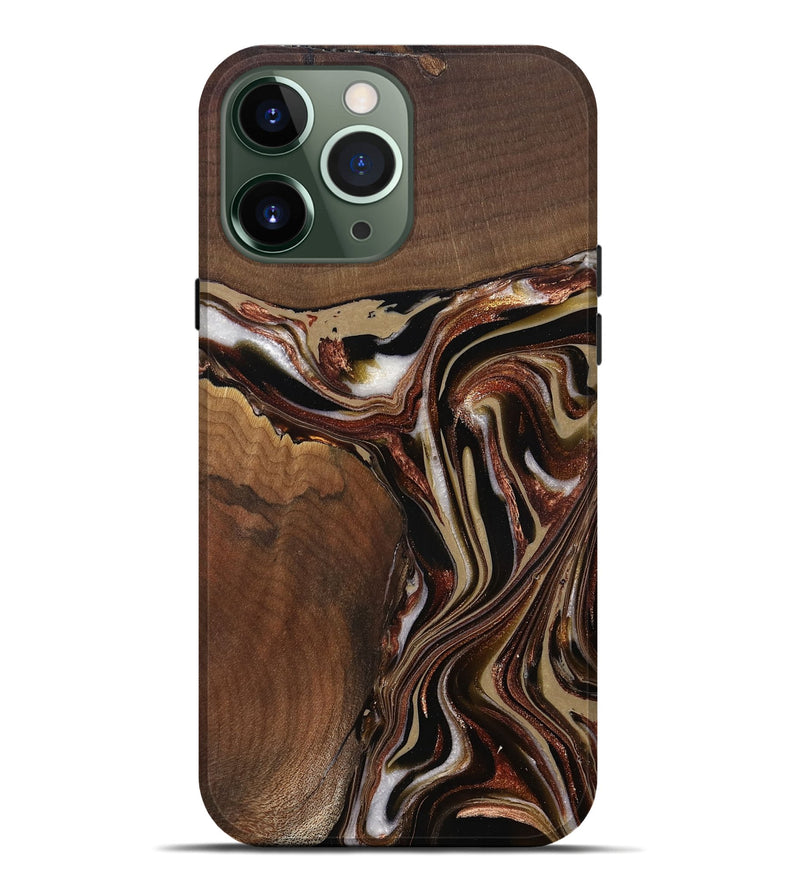 iPhone 13 Pro Max Wood Live Edge Phone Case - Kevin (Red, 822960)