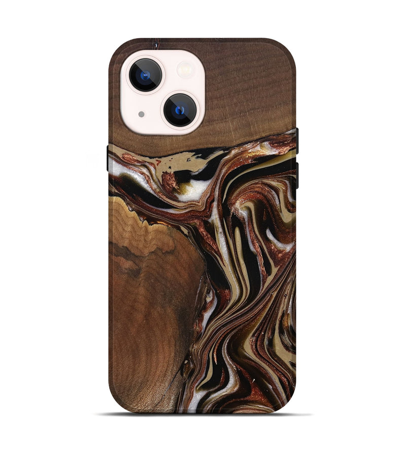 iPhone 14 Wood Live Edge Phone Case - Kevin (Red, 822960)