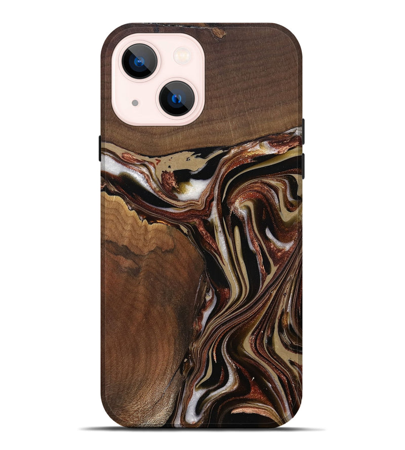 iPhone 14 Plus Wood Live Edge Phone Case - Kevin (Red, 822960)