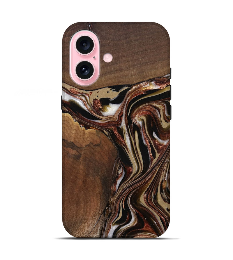 iPhone 17 Wood Live Edge Phone Case - Kevin (Red, 822960)