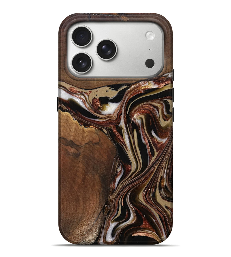 iPhone 17 Pro Max Wood Live Edge Phone Case - Kevin (Red, 822960)