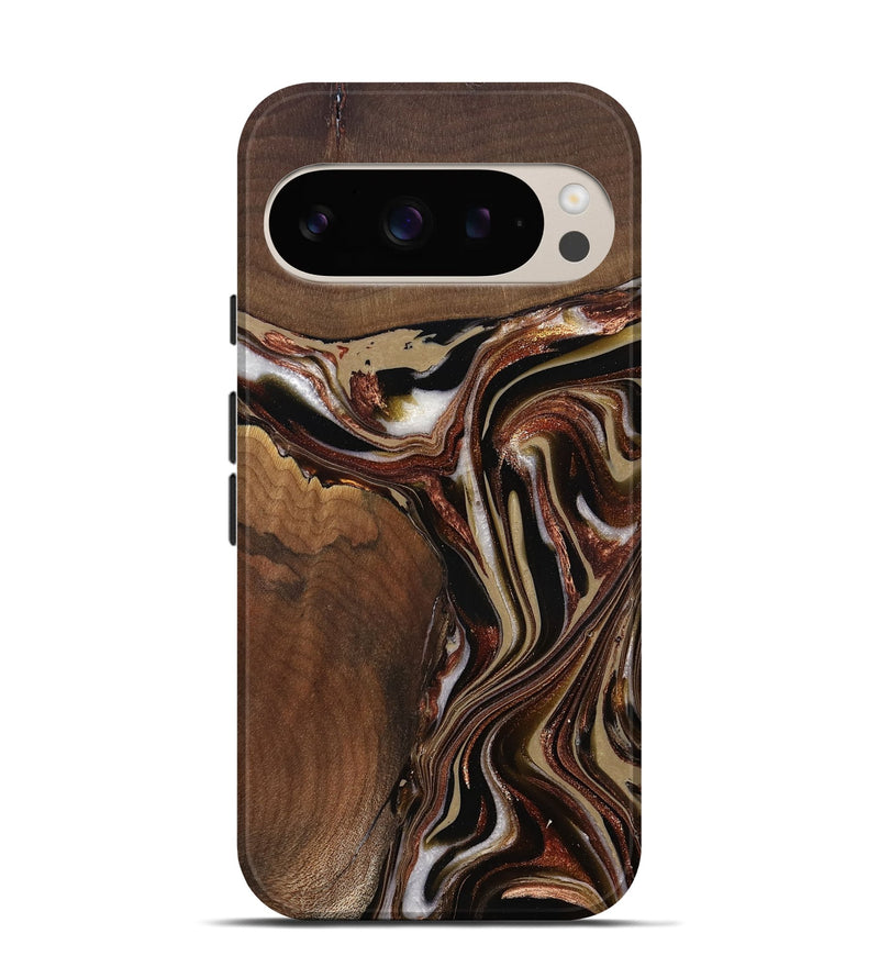 Pixel 9 Wood Live Edge Phone Case - Kevin (Red, 822960)