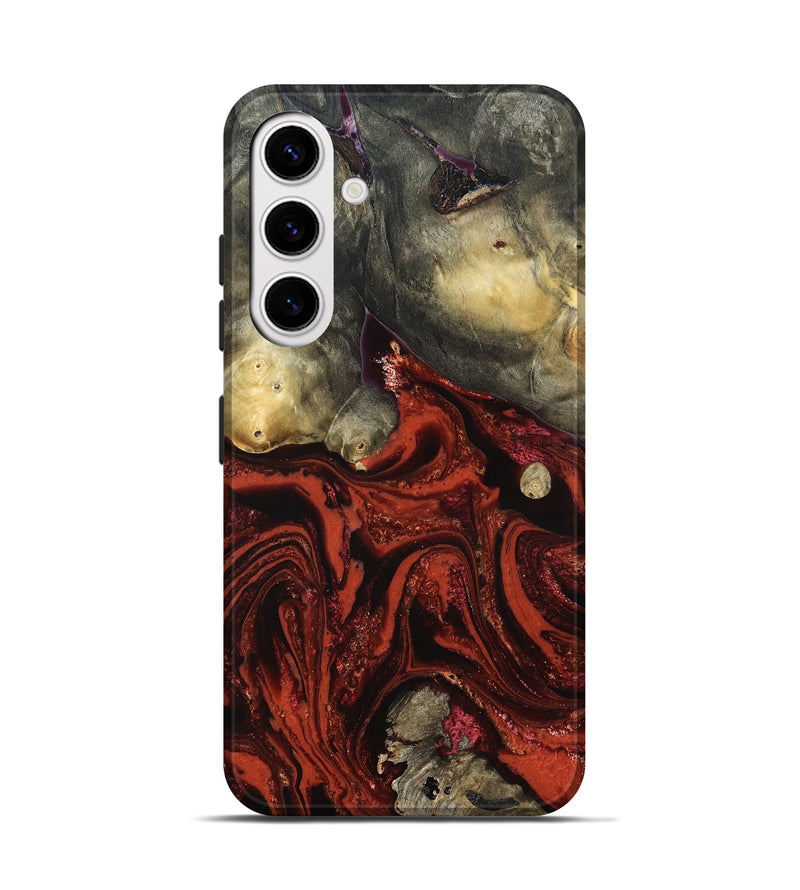 Galaxy S25 Wood Live Edge Phone Case - Rowland (Red, 822961)