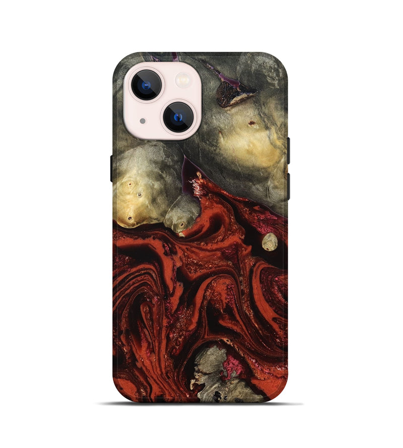 iPhone 13 mini Wood Live Edge Phone Case - Rowland (Red, 822961)