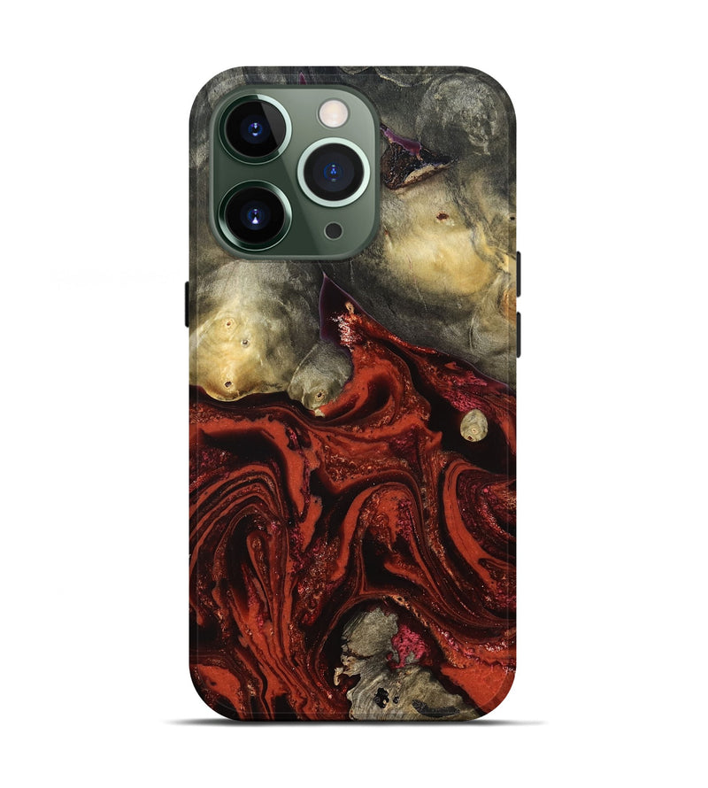 iPhone 13 Pro Wood Live Edge Phone Case - Rowland (Red, 822961)