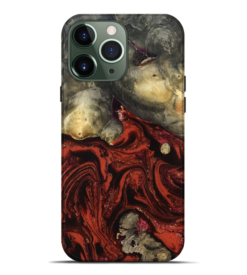 iPhone 13 Pro Max Wood Live Edge Phone Case - Rowland (Red, 822961)