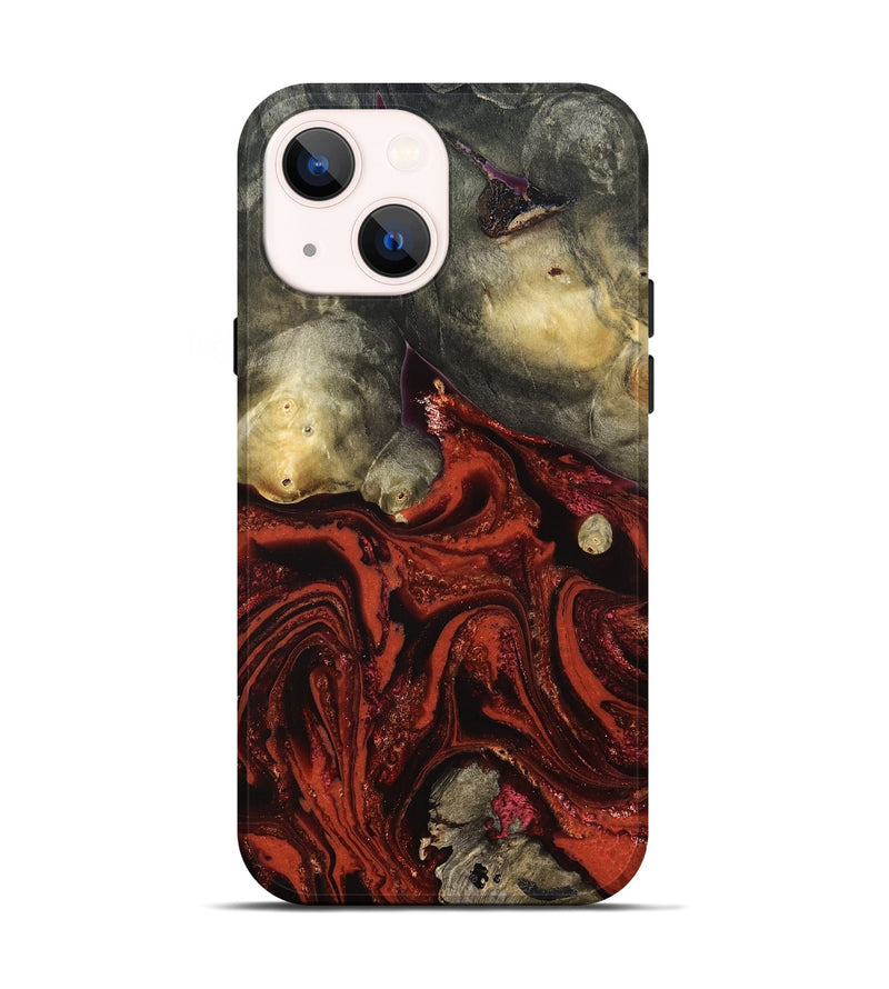 iPhone 14 Wood Live Edge Phone Case - Rowland (Red, 822961)