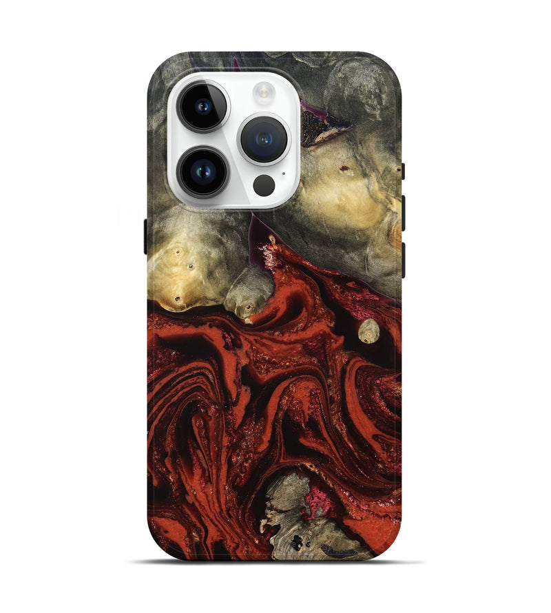 iPhone 15 Pro Wood Live Edge Phone Case - Rowland (Red, 822961)