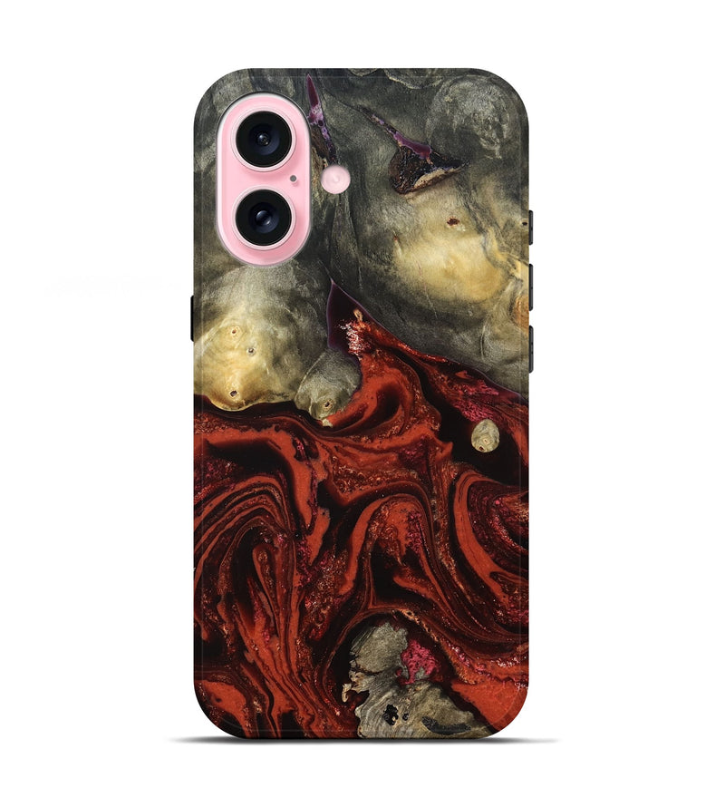 iPhone 17 Wood Live Edge Phone Case - Rowland (Red, 822961)