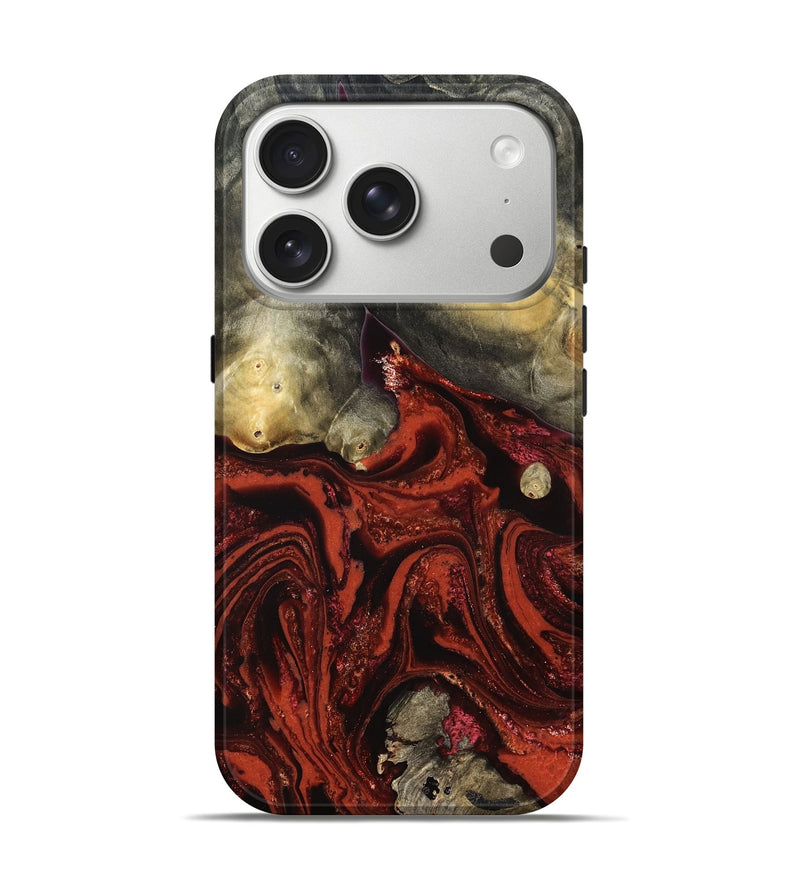 iPhone 17 Pro Wood Live Edge Phone Case - Rowland (Red, 822961)