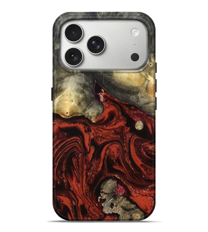 iPhone 17 Pro Max Wood Live Edge Phone Case - Rowland (Red, 822961)