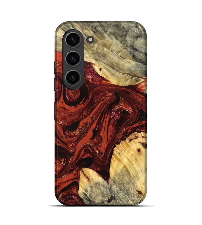 Galaxy S23 Wood Live Edge Phone Case - Pearle (Red, 822964)