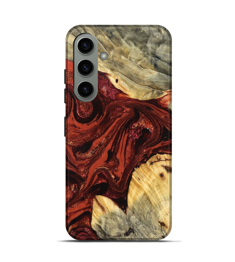 Galaxy S24 Wood Live Edge Phone Case - Pearle (Red, 822964)