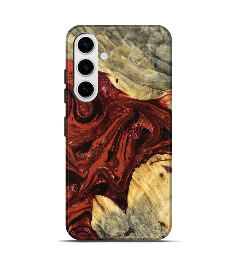 Galaxy S25 Wood Live Edge Phone Case - Pearle (Red, 822964)
