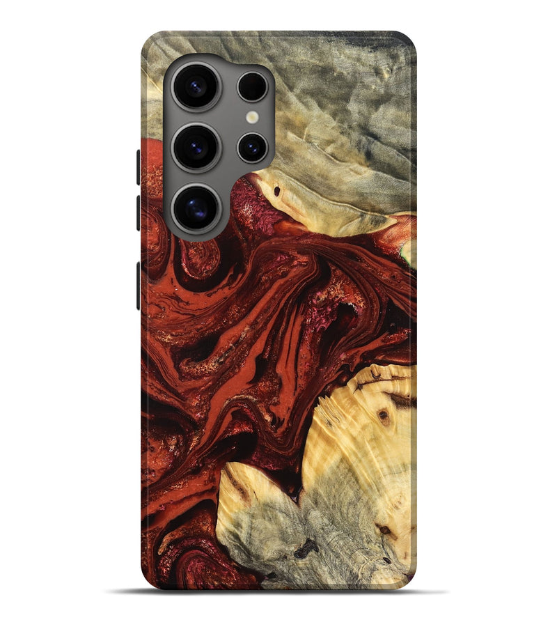 Galaxy S25 Ultra Wood Live Edge Phone Case - Pearle (Red, 822964)