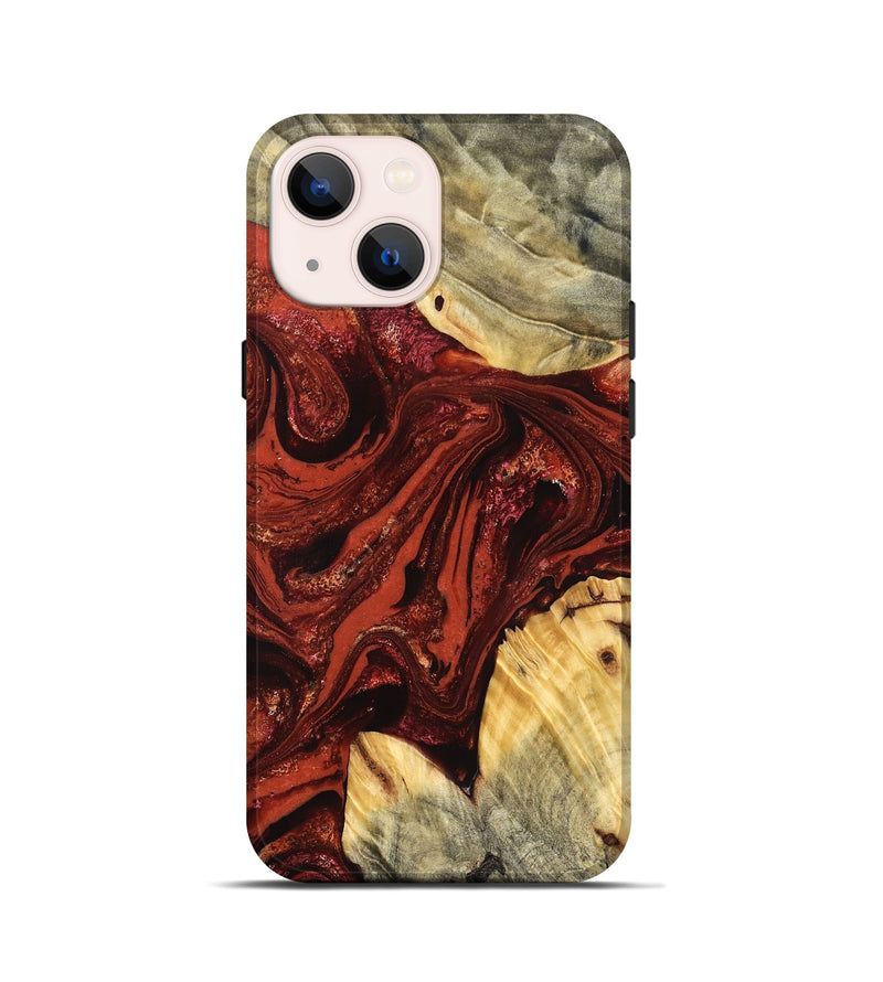 iPhone 13 mini Wood Live Edge Phone Case - Pearle (Red, 822964)