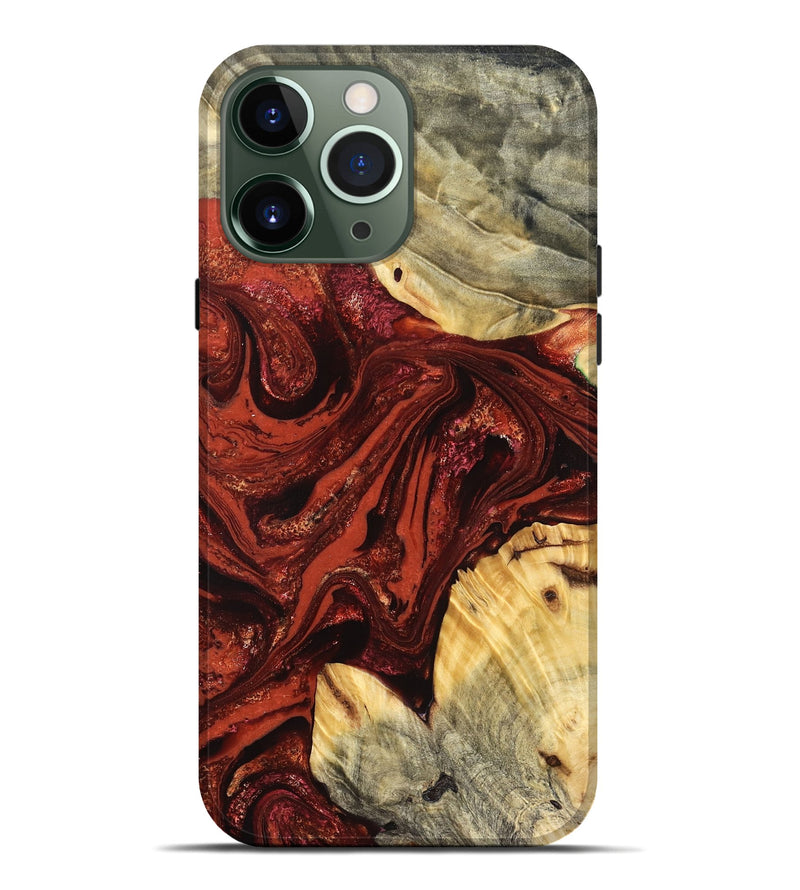 iPhone 13 Pro Max Wood Live Edge Phone Case - Pearle (Red, 822964)