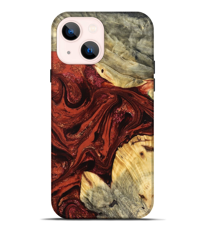 iPhone 14 Plus Wood Live Edge Phone Case - Pearle (Red, 822964)