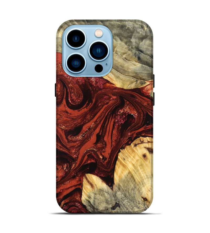 iPhone 14 Pro Wood Live Edge Phone Case - Pearle (Red, 822964)