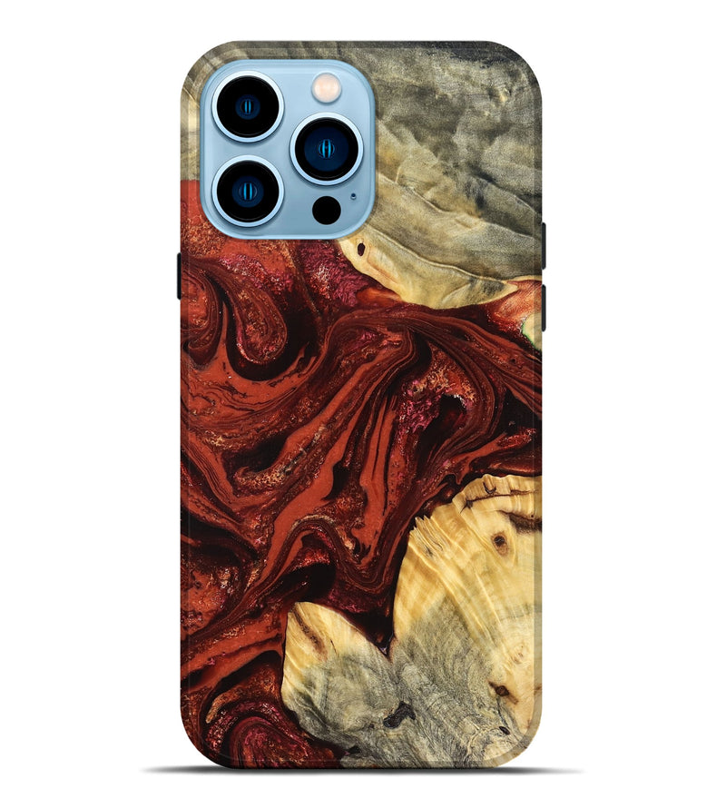 iPhone 14 Pro Max Wood Live Edge Phone Case - Pearle (Red, 822964)
