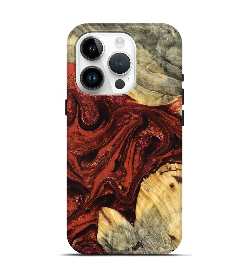 iPhone 15 Pro Wood Live Edge Phone Case - Pearle (Red, 822964)