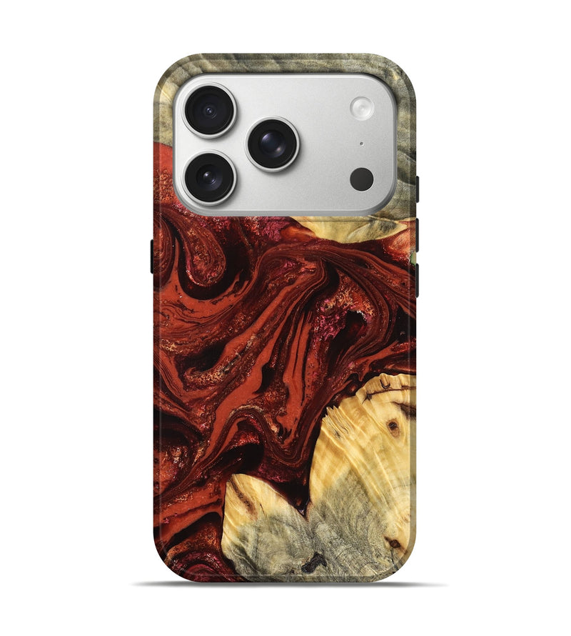 iPhone 17 Pro Wood Live Edge Phone Case - Pearle (Red, 822964)