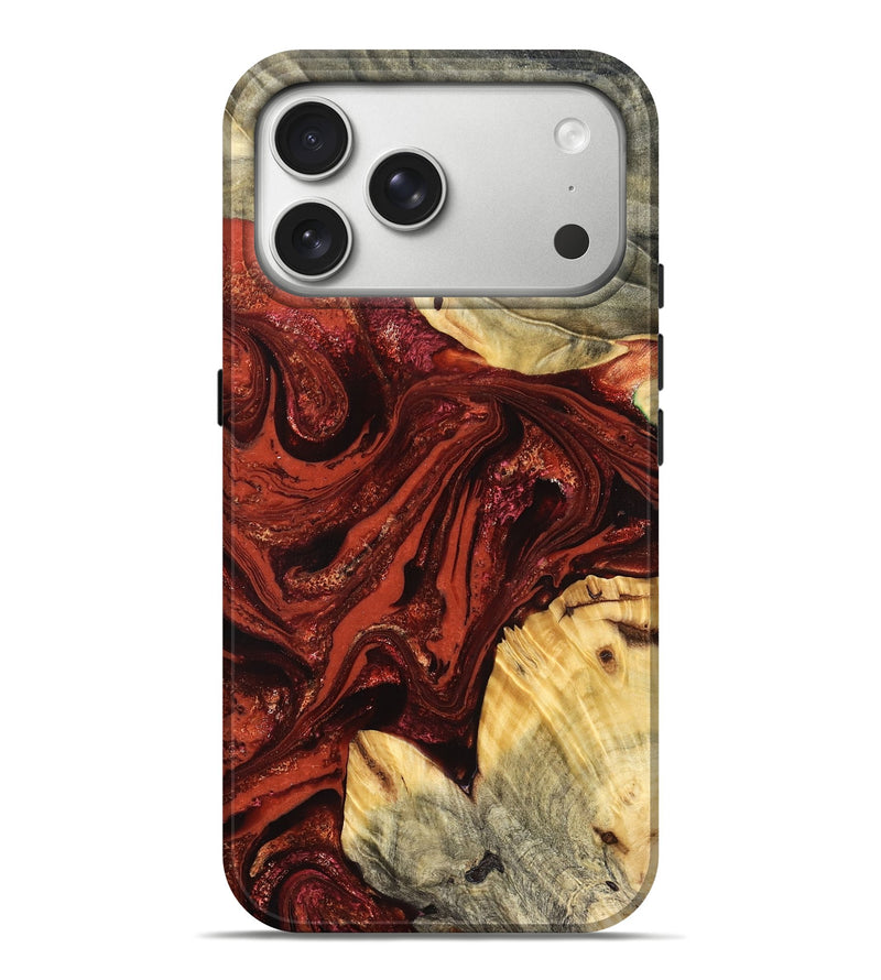 iPhone 17 Pro Max Wood Live Edge Phone Case - Pearle (Red, 822964)
