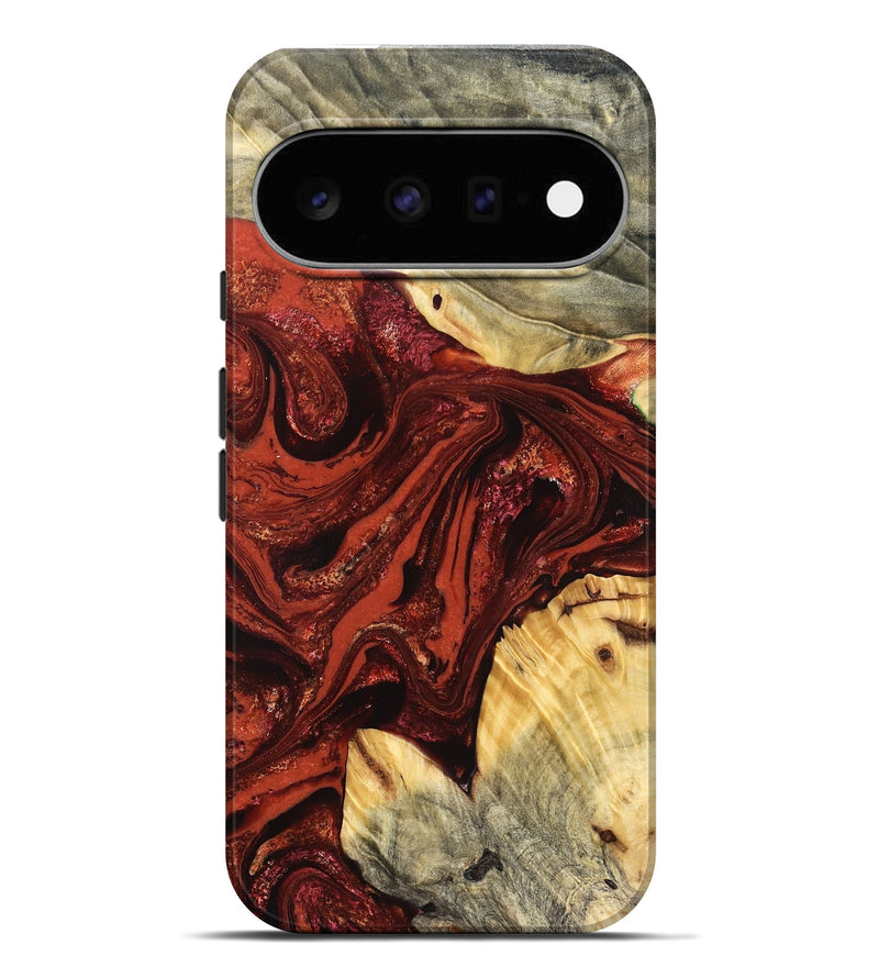 Pixel 11 Pro XL Wood Live Edge Phone Case - Pearle (Red, 822964)
