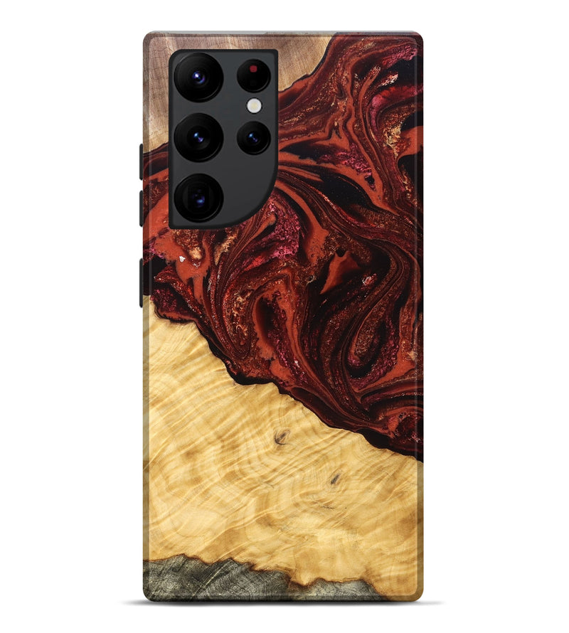 Galaxy S22 Ultra Wood Live Edge Phone Case - Arvilla (Red, 822965)
