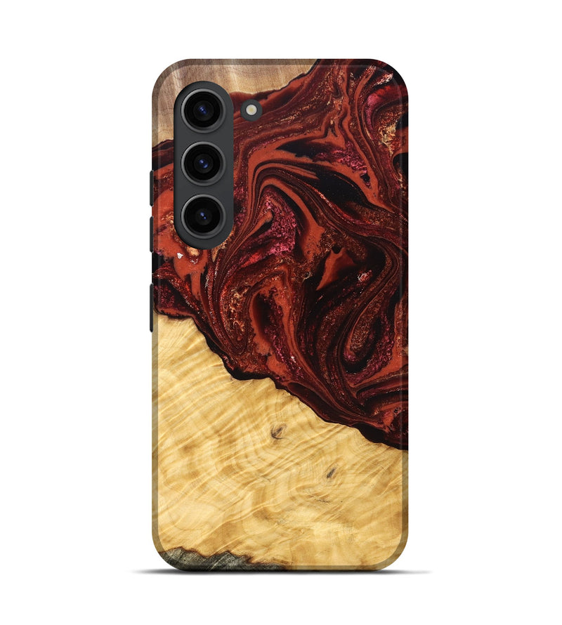 Galaxy S23 Wood Live Edge Phone Case - Arvilla (Red, 822965)