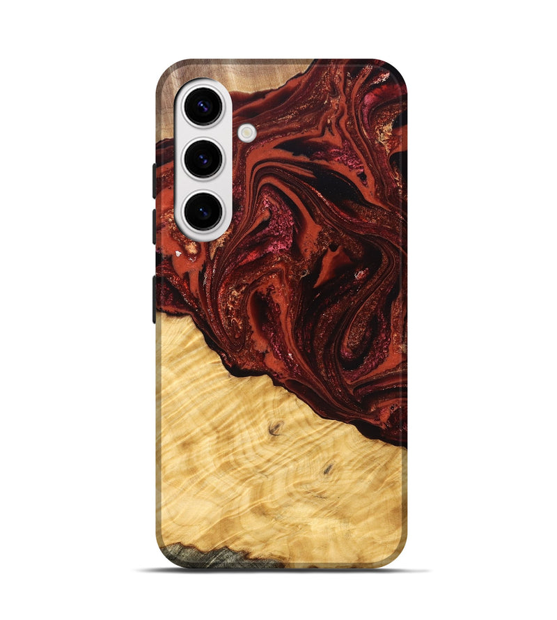 Galaxy S25 Wood Live Edge Phone Case - Arvilla (Red, 822965)
