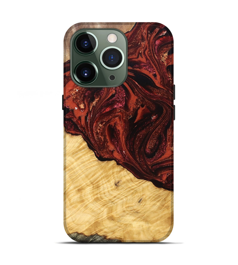 iPhone 13 Pro Wood Live Edge Phone Case - Arvilla (Red, 822965)