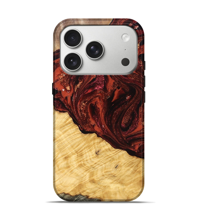 iPhone 17 Pro Wood Live Edge Phone Case - Arvilla (Red, 822965)