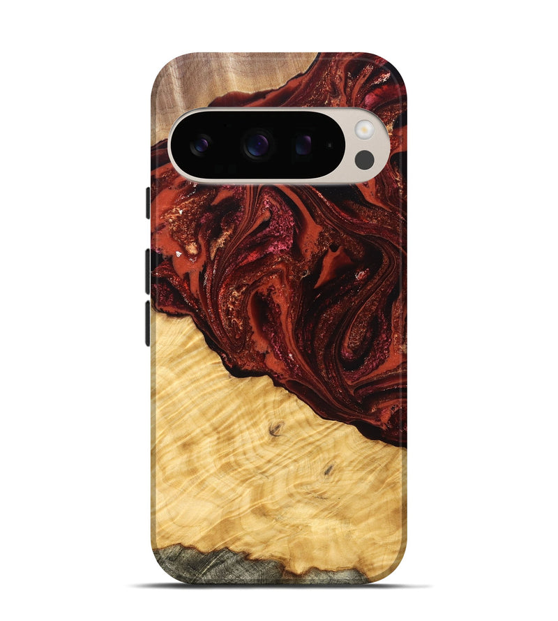 Pixel 10 Pro Wood Live Edge Phone Case - Arvilla (Red, 822965)