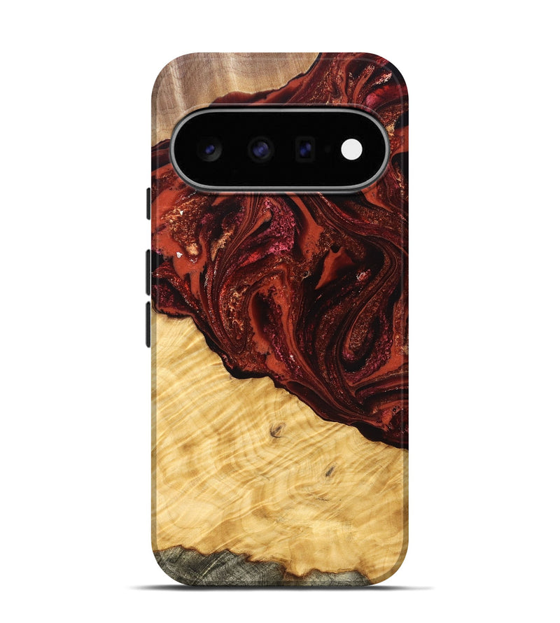 Pixel 11 Pro Wood Live Edge Phone Case - Arvilla (Red, 822965)