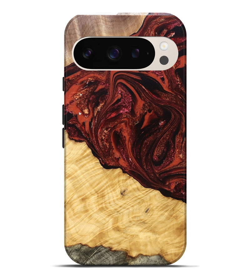 Pixel 9 Pro XL Wood Live Edge Phone Case - Arvilla (Red, 822965)
